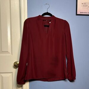 WHBM Maroon Blouse
